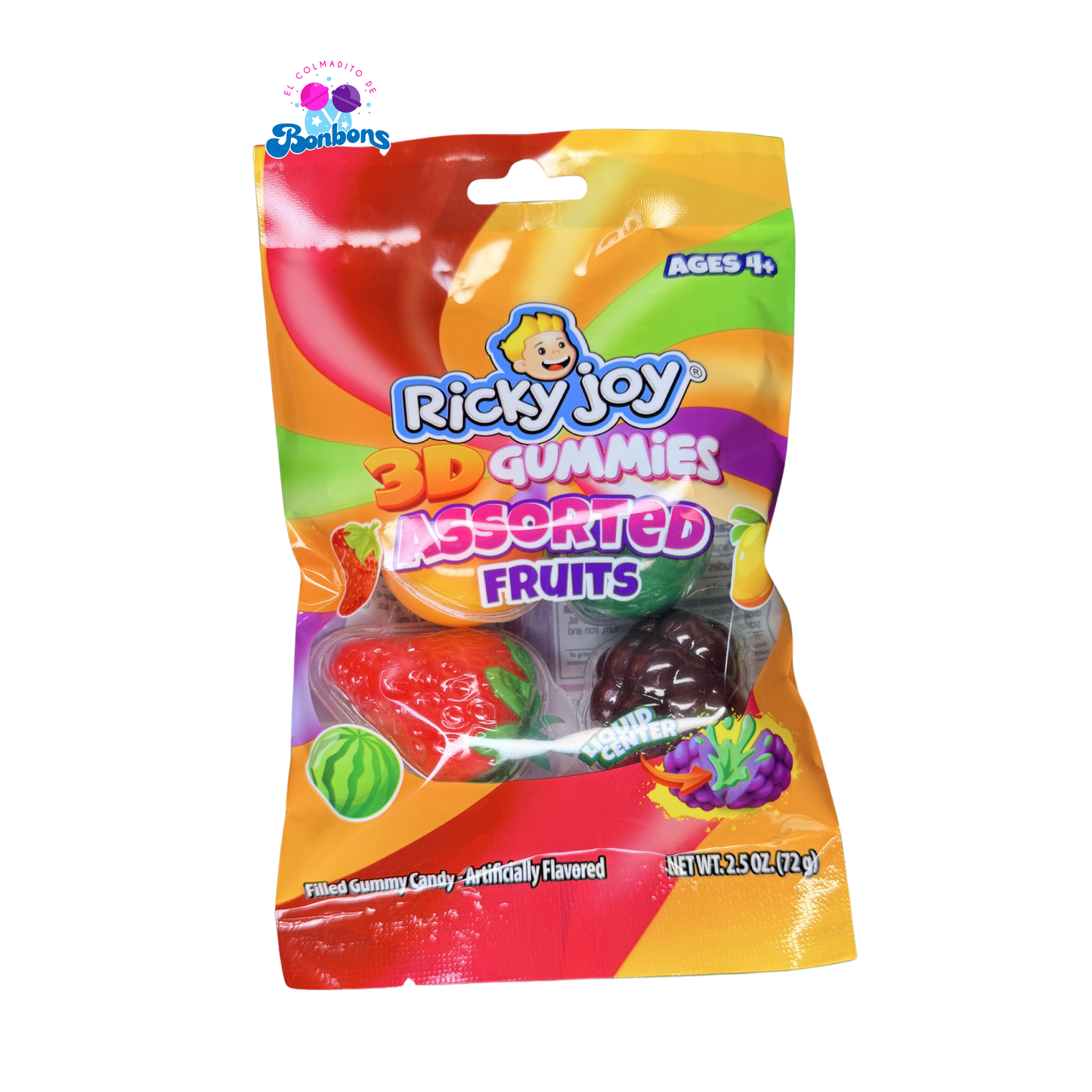 RICKY JOY SOUR CRUSH 3D GUMMIES ASSORTED FRUITS