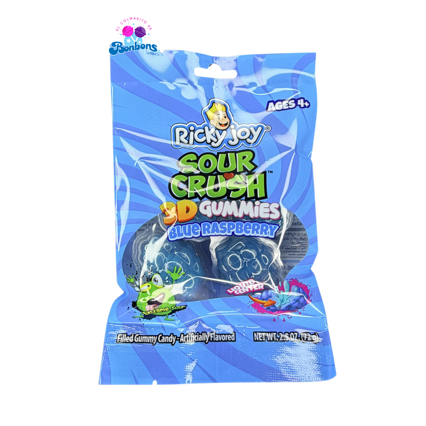 RICKY JOY SOUR CRUSH 3D GUMMIES BLUE RASPBERRY