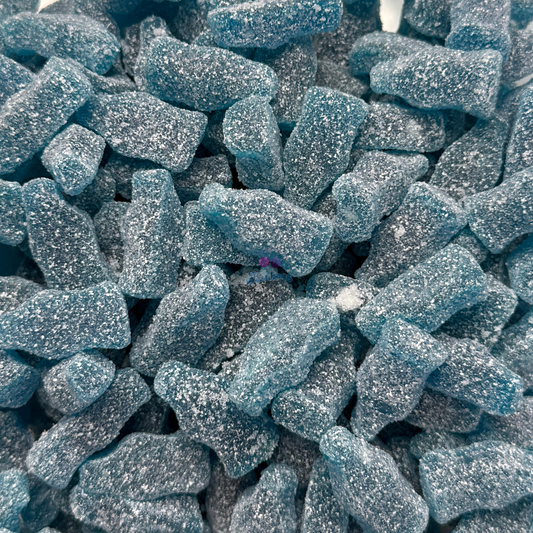 SOUR BLUE RASPBERRY SODA BOTTLES