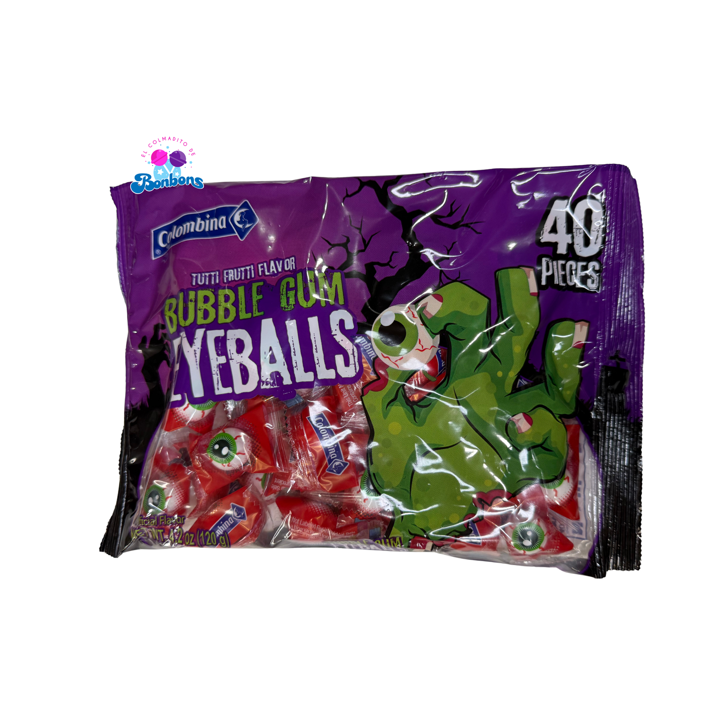 TUTTI FRUTTI FLAVOR BUBBLE GUM EYEBALLS