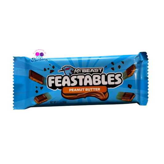 FEASTABLES PEANUT BUTTER (BARRA TAMAÑO REGULAR)