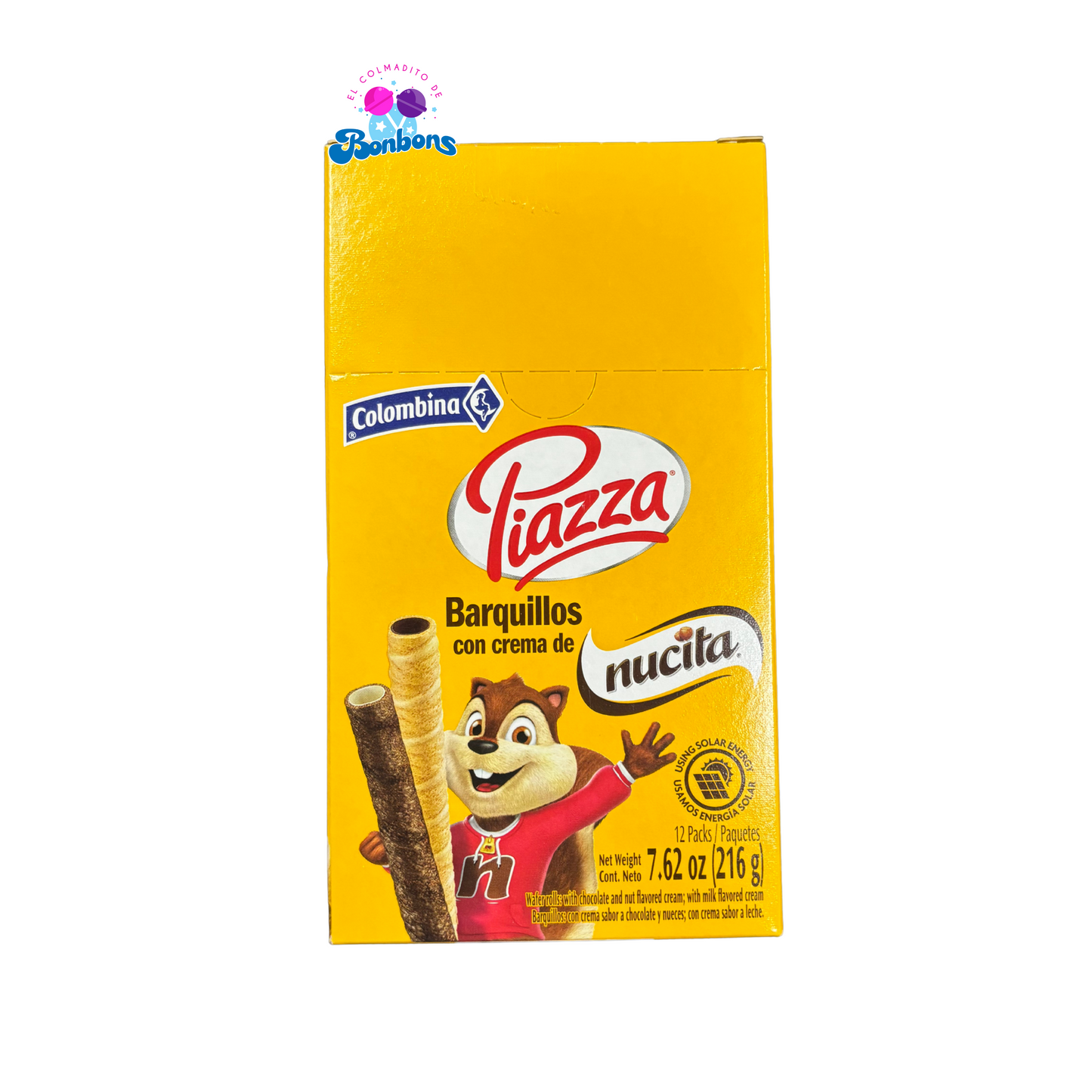 PIAZZA BARQUILLOS CON CREMA DE NUCITA