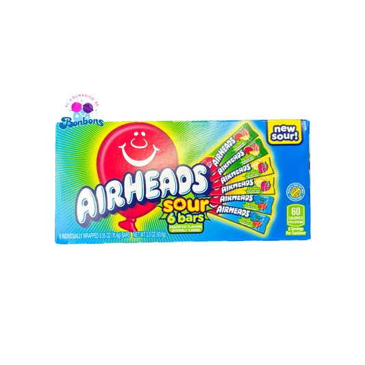 AIR HEADS 6 BARS SOUR ASSORTED FLAVORS