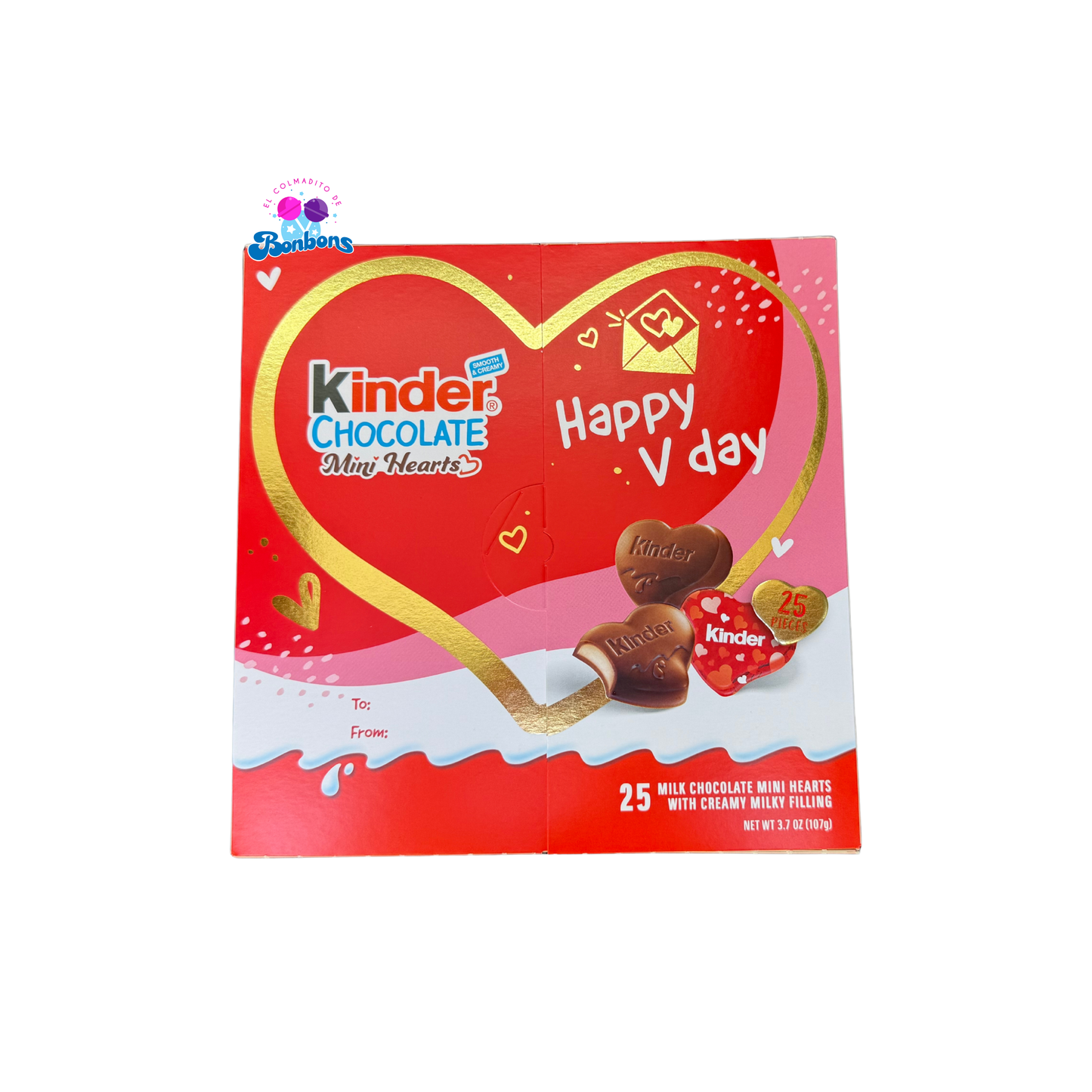 KINDER CHOCOLATE MINI HEARTS HAPPY V DAY
