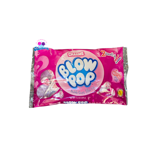 BLOW POP BUBBLE GUM FILLED POPS CHERRY