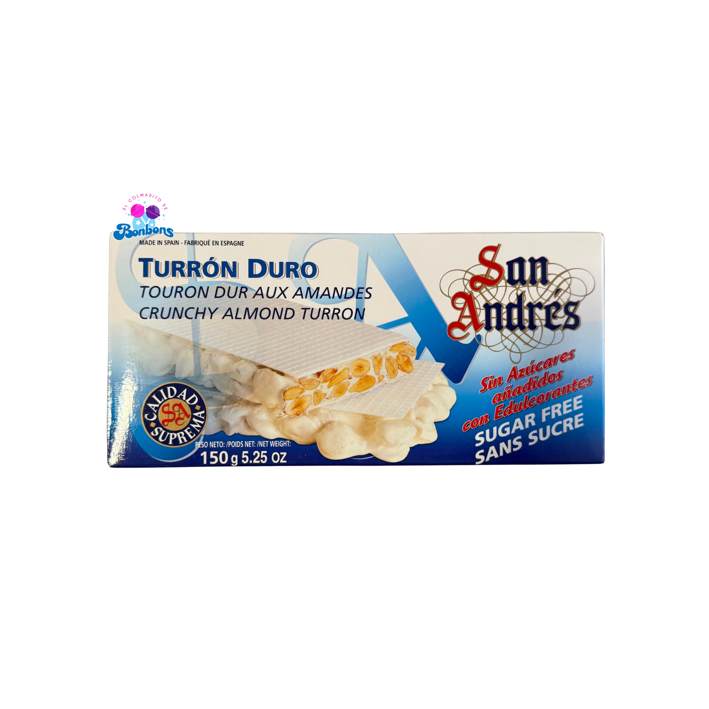 TURRÓN DURO CRUHCHY ALMOND ( SUGAR FREE )