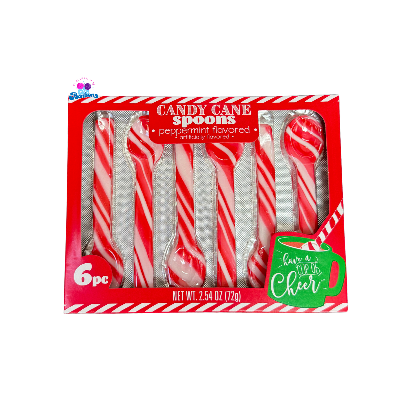 CANDY CANE SPOONS PEPPERMINT