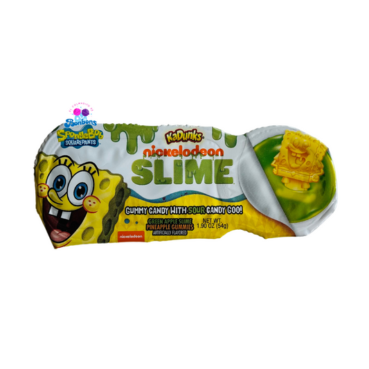 SLIME SPONGEBOB GUMMY CANDY WITH SOUR CANDY COO!